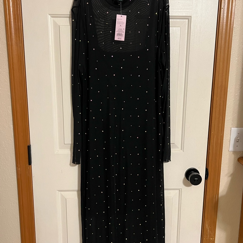 Elegant Black Long Sleeve Dress